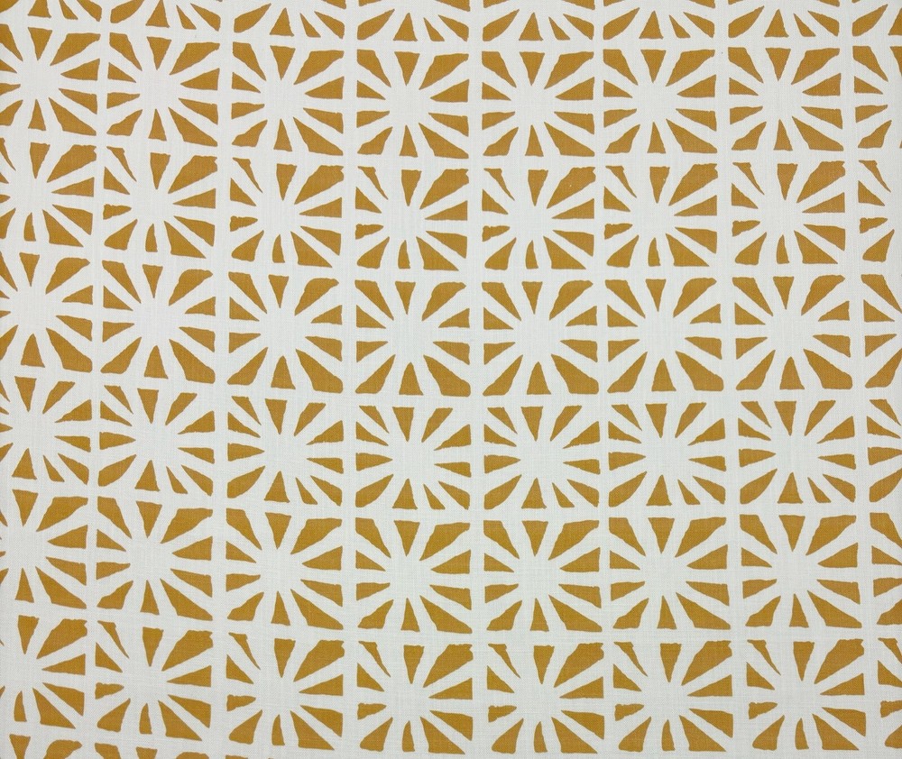 JUSTINA BLAKENEY PLANETARIUM GOLD MODERN GEOMETRIC LINEN FABRIC BY YARD 54″W