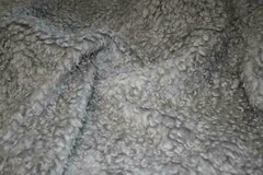 CURLY Teddy Faux Fur Fabric Material – SILVER GREY