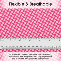 Neon Pink King Mesh Athletic Uniform Jersey Fabric – 60″ Wide – Large Holes