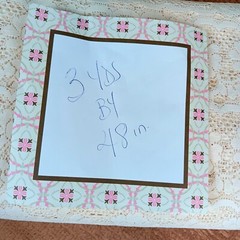 Single Piece Ivory Ecru Floral Print Lace Fabric 3 yards by 48 inches