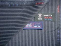 DORMEUIL 100% SUPER 120’s WOOL “TECNIK” SUITING FABRIC –2.25+1.75=4 m. See Below