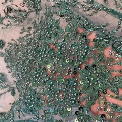 10 Colors 3D Beaded Lace Fabric Shiny Sequin Dress Dress DIY Decor Fabric Lace