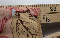 Jo-Ann Fabrics 2-7/8yd+ Peach Color Hibiscus Fabric Blue Sequin Beach Boho