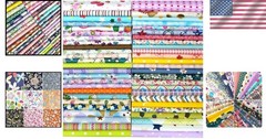Diverse 50-Piece Floral Cotton Craft Fabric – 10×10 Precuts for All Projects