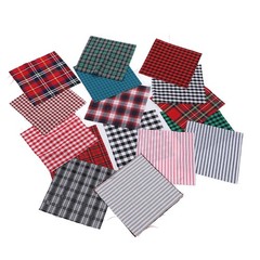 20pcs Plaid Fabric Rich Bright Colors Soft Breathable For DIY Projects Cotton Fa