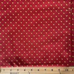Moda Fabric Red Foulard Yellow Leaf/Fire Flames “Lorraine” American Jane 75×45”