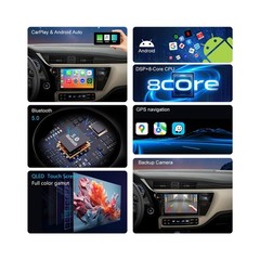 QLED Radio for Toyota Corolla 2017 2018 2019 Upgrade,Touch Screen Stereo Repl…
