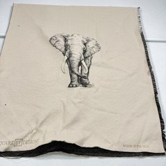 square by design upholstery fabric panel gray elephant usa woven 26×26