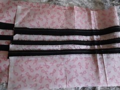 Fabric 4 Breast Cancer Stripes To Quilt 44 L X 11 W Multicolor