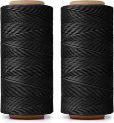 568 Yards 2 PCS 150D 0.8mm Waxed Thread for Leather Sewing, Leather Thread for H