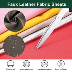 Faux Leather Fabrics, 54×36 Inch Waterproof PU Faux Leather(Dark Brown)