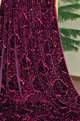 3.1 yd/ Vintage Silk velvet Devore fabric Luxury Silk Uzbek Oriental cloth
