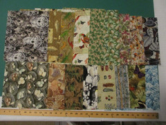 Cotton Fabric Huge Scrap Lot 48 Pieces Nature Animals I Spy Quilt Crafts