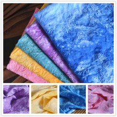 60% Linen and 40% Cotton Fabric Cloth Tie Dye Embroidered Floral Thin Retro