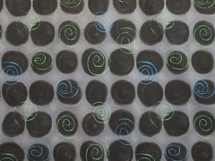 Harmony Swirls Green Blue Black White Cotton Fabric BTHY
