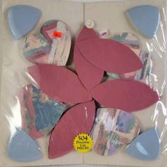 Quilt King Products Country Patchwork Hearts & Pink Petals Precision Cut Pieces