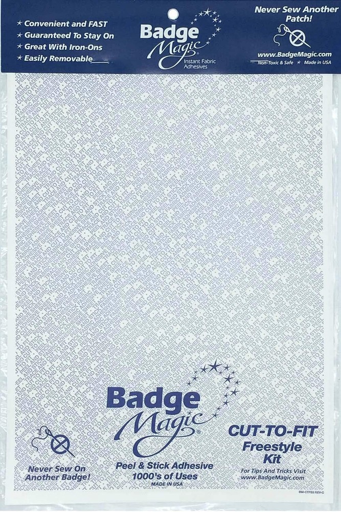 Fabric Patch Adhesive Double Sided Tape No Sew Iron Safe for Uniforms Vests