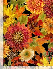 Sunflower Autumn Fabric By The Yard Thankful Harvest Cotton Timeless Treasures