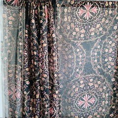 Star Fabrics Inc. Black Floral Sheer Polyester Chiffon Fabric 60×72″