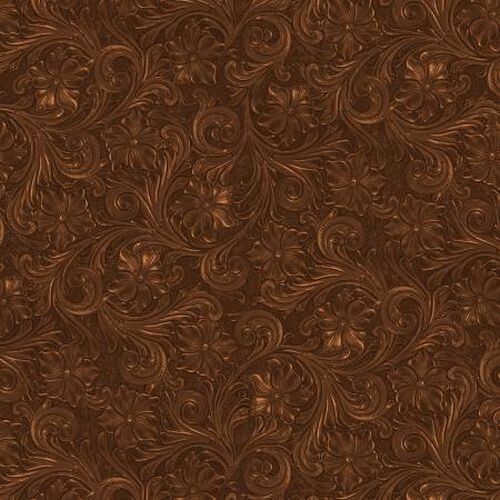 Call Of The Wild By Hoffman Fabrics – Caramel Tooled Leather #W5533-606