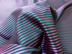 Pink & Gray Viscose Stripes Fabric Material Suit Jacket Skirt Ties Lining