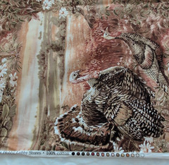 Hobby Lobby Cotton Fabric WILD TURKEYS in Fall 43″ Wide x 3 Yards