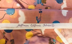 VTG Juvenile Puppies Bunnies & Bears w/ Balloons Hoffman California Fabric BTFQ