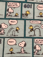 1 YARD + 26 INCHES Snoopy & Woodstock Peanuts FLANNEL Sewing Fabric