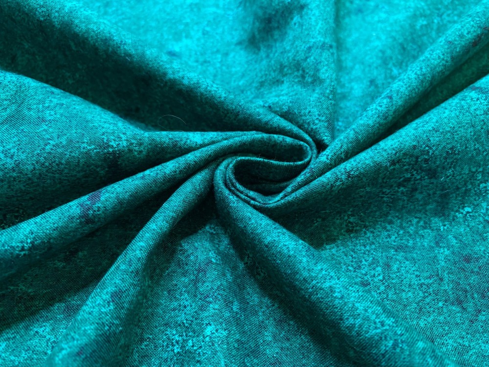 Teal Green New Millennium Marble Blender Cotton Fabric Vintage 90’s OOP by RJR