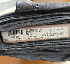 8 Yds Copper Cheetah Denim Stretch Fabric Cotton Spandex Animal Print Bolt VTG
