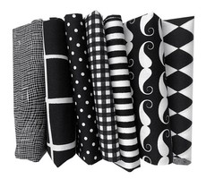 Amornphan 100% Printed Black Series Cotton Bundles Quilting Fabric for