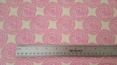 1 yd 30″ Giselle Jessica Gonacha Red Rooster Pink Stylized Roses Ivory