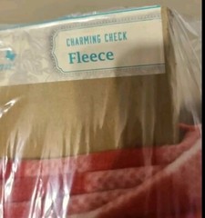 Pioneer woman charming check fleece fabric 60″ anti – pill.