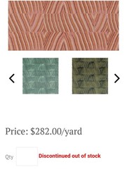 Groundworks Kelly Wearstler Post Velvet Cinnabar Fabric Lot