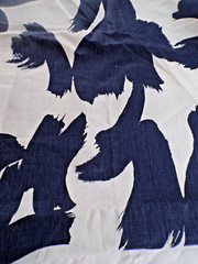 Kate Spade New York for Kravet “Ink lines navy” abstract, fabric. 3 yardsx54″