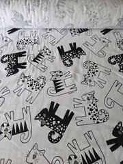 15 yards vintage fleece White W/cats Kittens All Over Print S. Edward 1992 Cats!