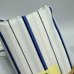 Lot 6 Ralph Lauren Porcelain Jonquil Fabric Remnants Blue White Stripe NEW