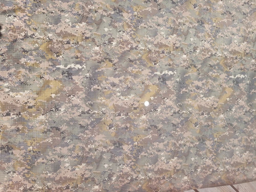 Camo fabric material Aramid ripstop (Kev lar) 420D PU. SUPER TOUGH! Per yard.