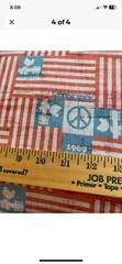 NEW Woodstock 1969 Flag Cotton Fabric; two pieces @ 7/8 yd. each