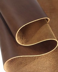 Full Grain Leather Sheet 12×24 inch 2.0mm/5oz Thick Cowhide Brown Color