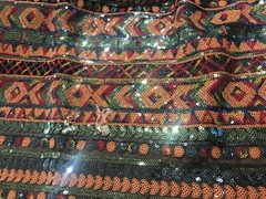 Multicolor 2way stretch sequin Lace fabric 50” Width Sold By The Yard