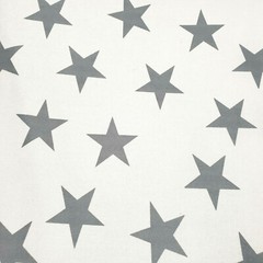 Gray Stars White Brushed Sweater Knit Fabric 56″ By The Yard Soft Cozy