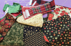Lot Of Assorted Christmas Themed Fabric