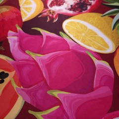 Large Tropical Fruit Medley Print Lycra Fabric 56″ By The Yard