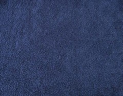 Navy Sherpa Fleece Knit Fabric By the Yard (Jacket Lining, Blanket) 7/24