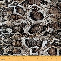 Manfei Snake Skin Pattern Outdoor Fabric By The Yardbrown And Black Wild