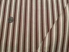 1YD SOANE BRITAIN Jajim Stripe Chestnut Artisanal Warp Weave Fabric $770 Retail