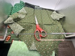 Green Fabric Scrap Bag Bundle Remnants Cotton Crumb Quilt Squares Sewing Big Lot