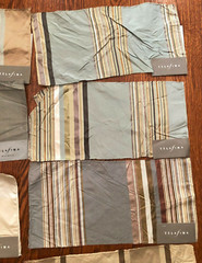 TELAFINA 9 pcs Striped Silk 8 x 17″ Fabric Samples