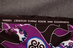 108″L x 44″W HiTarget Fabric Veritable Guaranteed Wax Block Print Purple Tribal